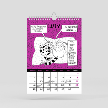 Kotokalendarz kota Jaśniepana 2026 (ścienny)