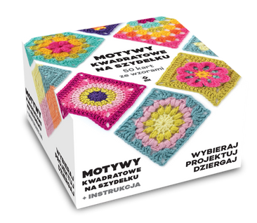 Motywy kwadratowe na szydełku. 50 kart ze wzorami