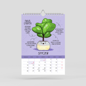 Długopisem malowane. Kalendarz ścienny 2026