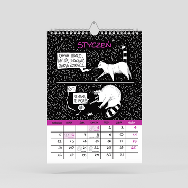 Kotokalendarz kota Jaśniepana 2026 (ścienny)